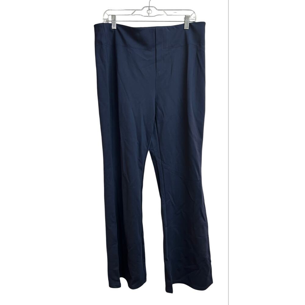 Halara Flex High Waisted Back Side Pocket Slight Flare Work Pants Dress Blues XL
